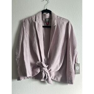 NWT Vince Camuto Open tie front blazer cardigan mystic blooms monet lily 1X